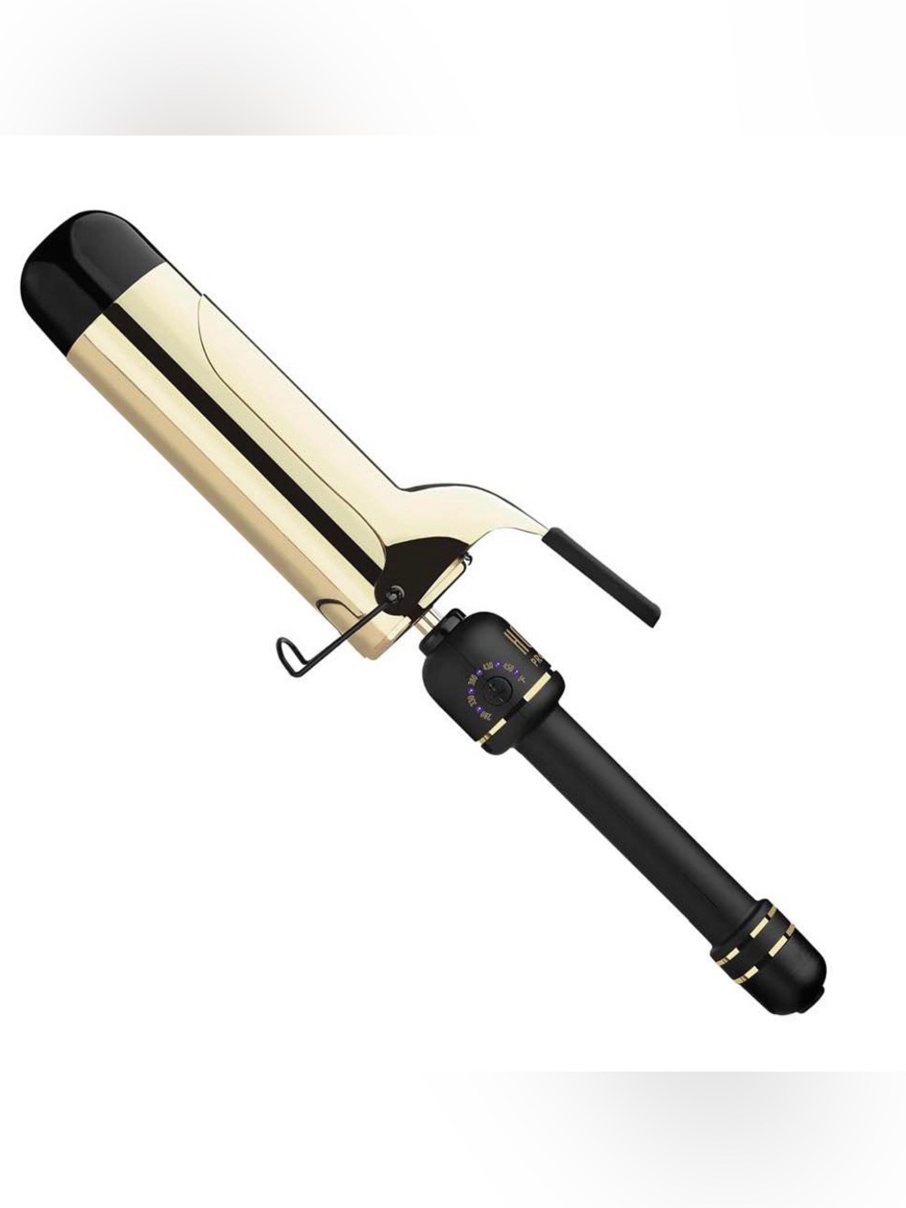 Gold and Black Ceramic Curling Iron - Professional Styling Wand